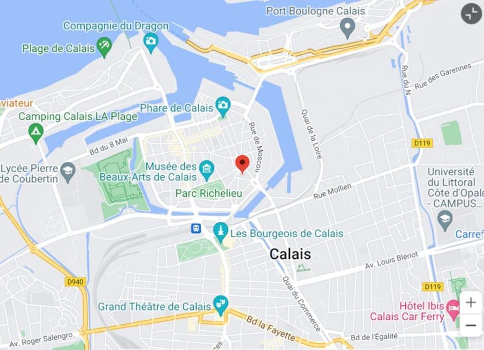 Le Grand Messin - Calais Nord -Cour - Plage - Ferry - Eurotunnel Buitenkant foto