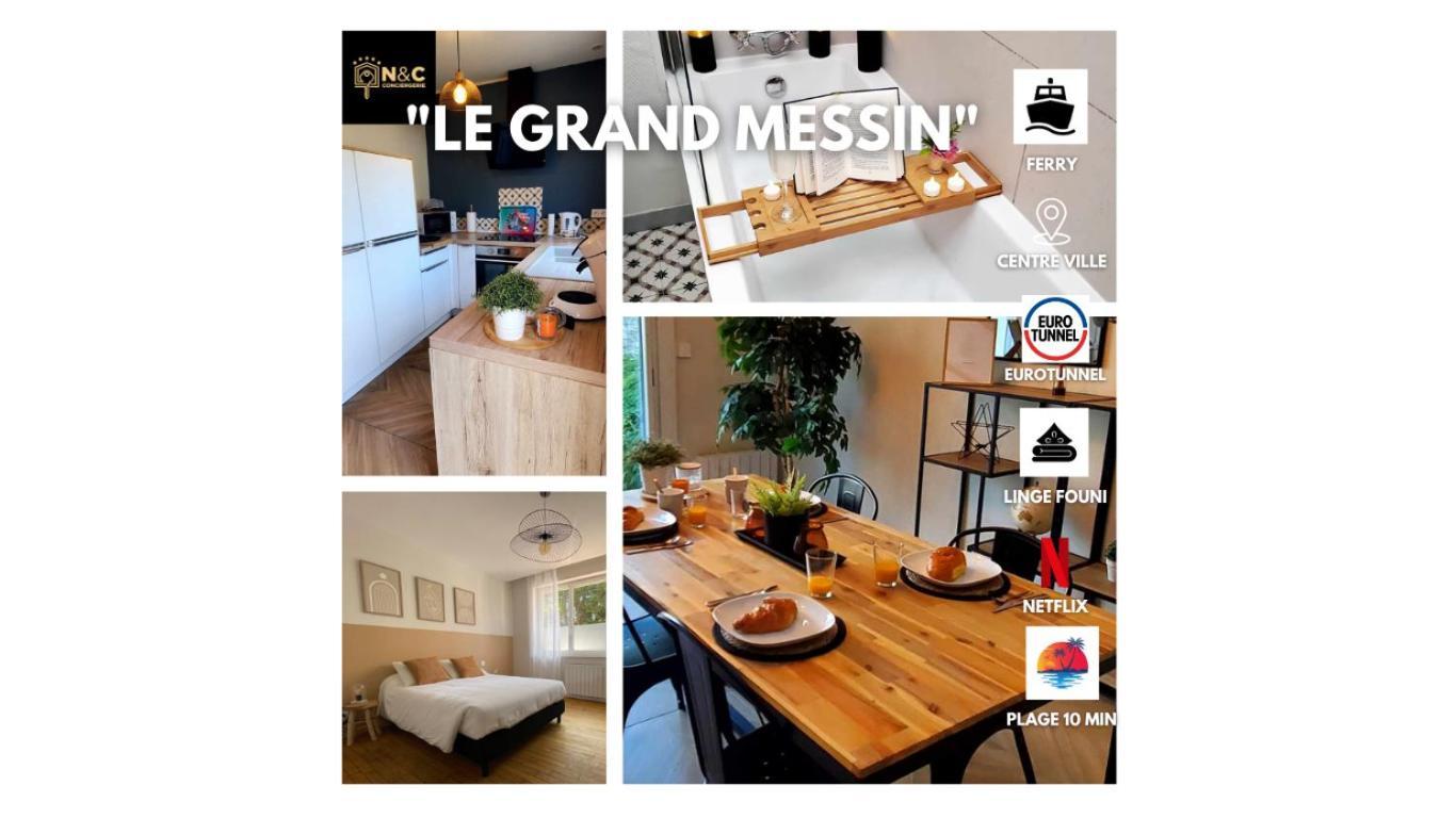 Le Grand Messin - Calais Nord -Cour - Plage - Ferry - Eurotunnel Buitenkant foto